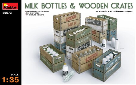 MiniArt Milk Bottles & Wooden Crates 1:35
