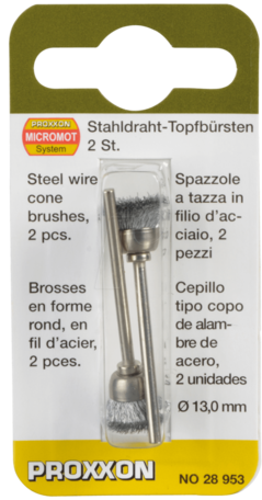 Proxxon Steel Wire Cone Brushes (28953)