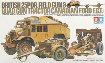 Tamiya British 25 PDR. Field Gun & Quad Gun Tractor 1:35