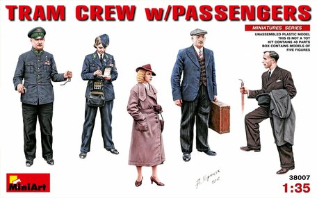 MiniArt Tram Crew with Passengers 1:35