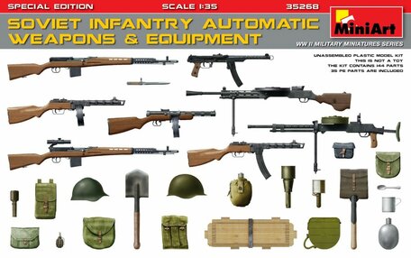 MiniArt Soviet Infatry Automatic Weapons & Equipment 1:35