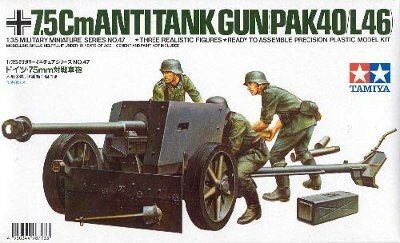 Tamiya 7.5cm Anti Tank Gun Pak40 / L46 1:35