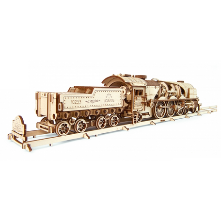 UGears V-Express Stoomtrein met Aanhangwagen
