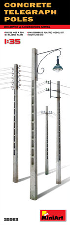 MiniArt Concrete Telegraph Poles 1:35