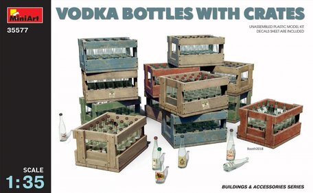 MiniArt Vodka Bottles with Crates 1:35
