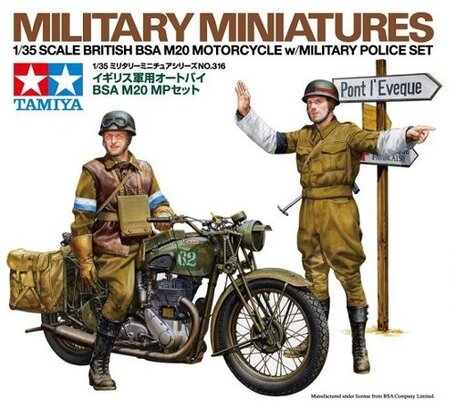 Tamiya British BSA M20 Motorcycle with Military Police 1:35