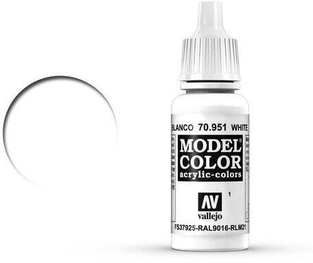 001. Vallejo Model Color: White (70.951)