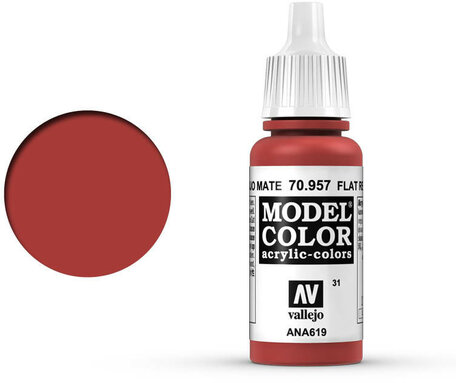 031. Vallejo Model Color: Flat Red (70.957)