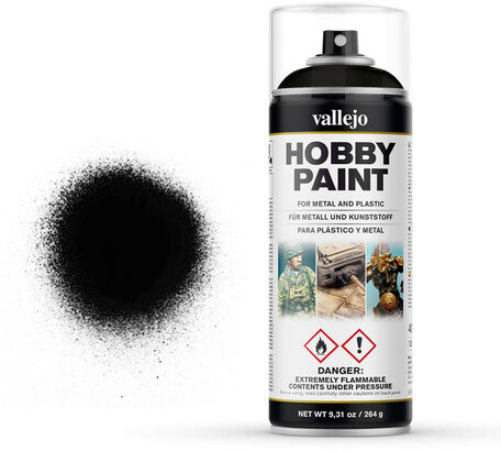 Vallejo Spray Paint: Black (28.012)