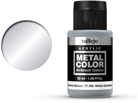 Vallejo Metal Color: White Aluminium (77.706)