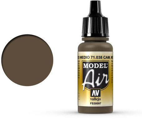 038. Vallejo Model Air: Camo Medium Brown (71.038)
