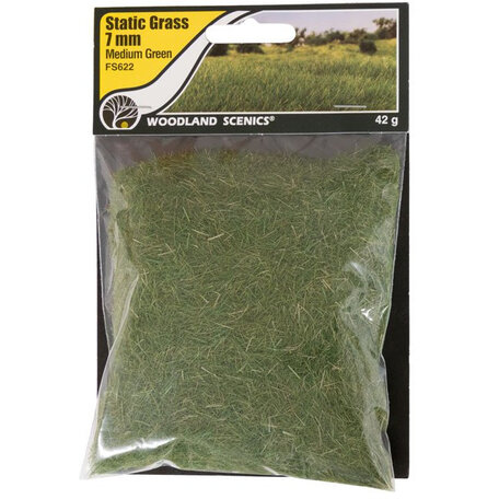 Woodland Static Grass: Medium Green 7 mm
