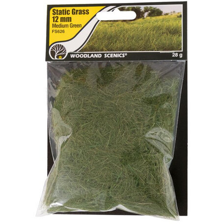 Woodland Static Grass: Medium Green 12 mm
