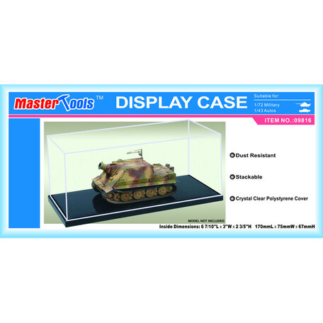 Display Case: 17,0 x 7,5 x 6,7 cm