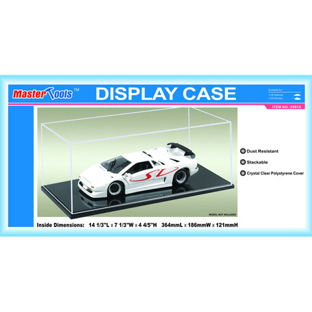 Display Case: 36,4 x 18,6 x 12,1 cm