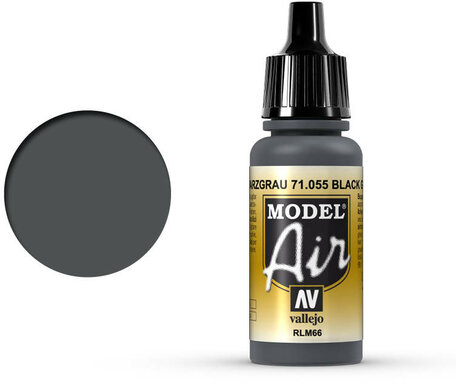 055. Vallejo Model Air: Black Grey RLM66 (71.055)