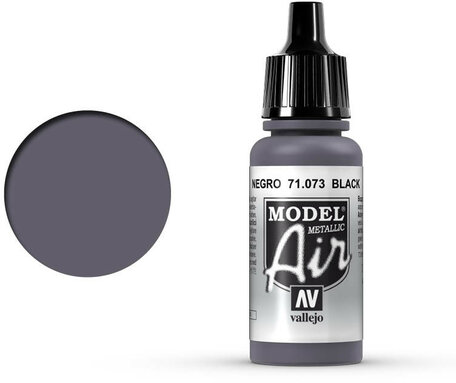 073. Vallejo Model Air: Black Metallic (71.073)