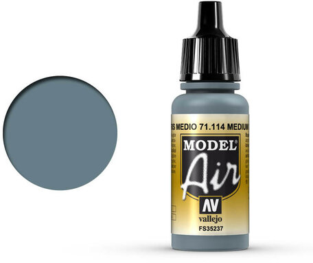 114. Vallejo Model Air: Medium Gray (71.114)
